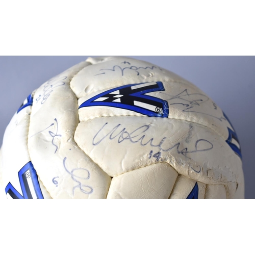 225 - A Mexico 1986 Football Signed by the England Players and Manager Together with a Signed Football Mit... 