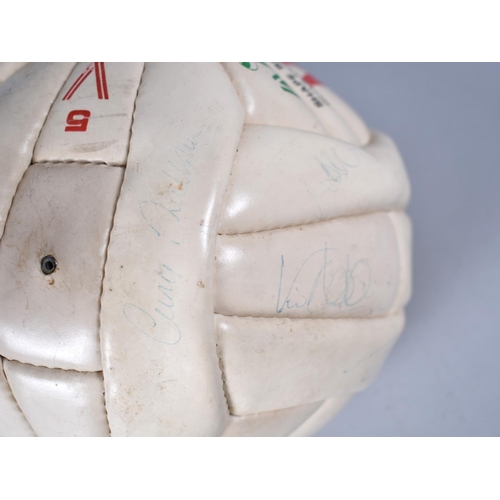 225 - A Mexico 1986 Football Signed by the England Players and Manager Together with a Signed Football Mit... 