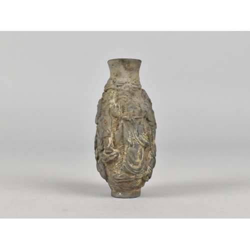 30 - An Early Carved Chinese Snuff Bottle, 6.5cm High