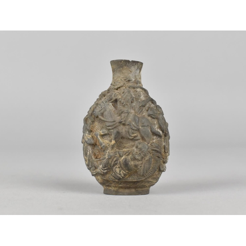 30 - An Early Carved Chinese Snuff Bottle, 6.5cm High