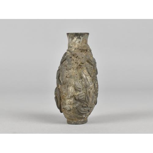 30 - An Early Carved Chinese Snuff Bottle, 6.5cm High