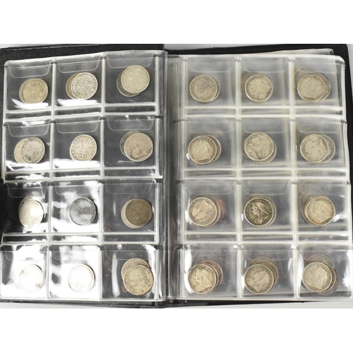 301 - A Coin Collection Book Containing 120 Victorian, Edwardian and George V Silver Three Pence Coins