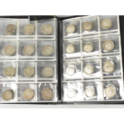 301 - A Coin Collection Book Containing 120 Victorian, Edwardian and George V Silver Three Pence Coins