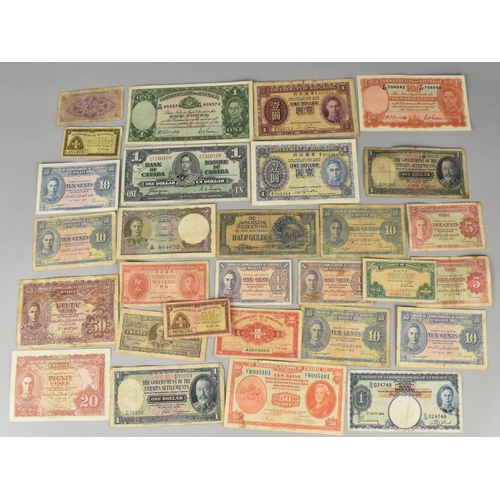 322 - A Collection of Various Early/Mid 20th Century Bank Notes for Malaya, Straits Settlements, Hong Kong... 