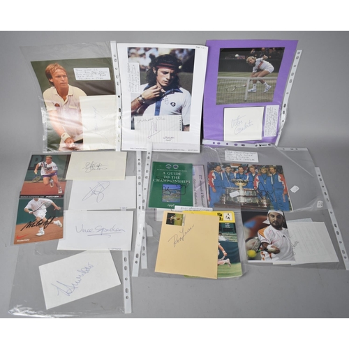 326 - A Collection of Autographs and Signed Photographs of Tennis Players, Including Rod Taylor, John Lloy... 