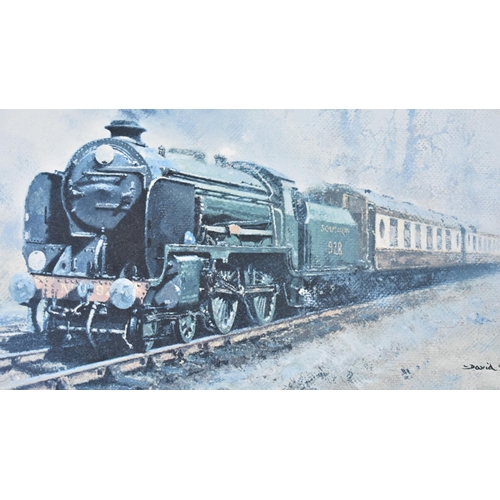 355 - A Framed David Shepherd Print, The East Somerset Railway, Signed bottom right 40x24cm