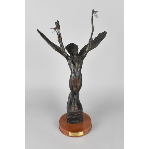 38 - A Contemporary Painted Bronze Study, 