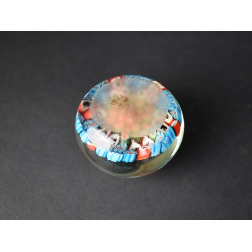 396 - A Millefiori Glass Paperweight with Spade Motif