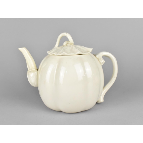 460 - A Late 19th Century Royal Worcester Aesthetic Teapot of Gourd Form with Stylised Handle, Cover and S... 