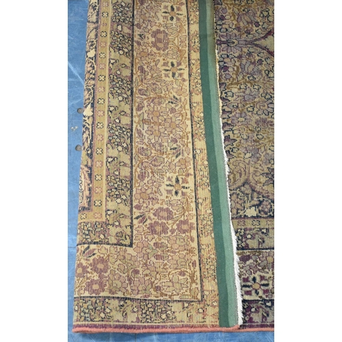 547 - A Victorian Persian Handmade Lavar Kirman Rug, C.1890