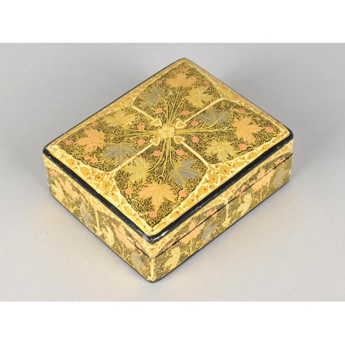 66 - A Indian Lacquered Kashmiri Rectangular Box, 11cm Wide