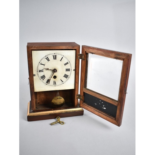 87 - A Late 19th/Early 20th Century American Mantel Clock, 23cm High