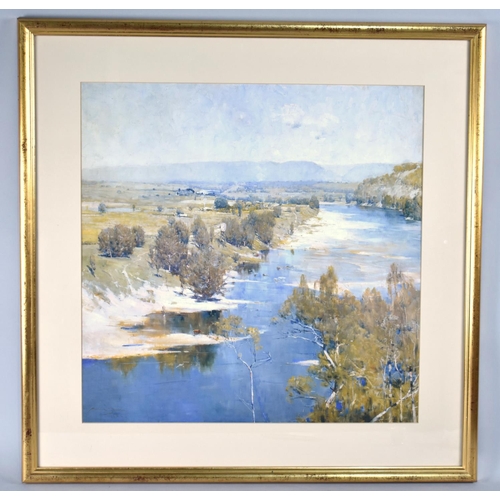 201 - A Framed Australian Print of a River by Arthur Streeton, 