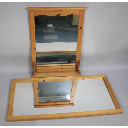 204 - Two Pine Framed Mirrors