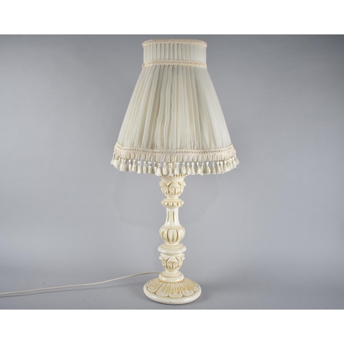 100 - A Mid 20th Century Cream Table Lamp and Shade