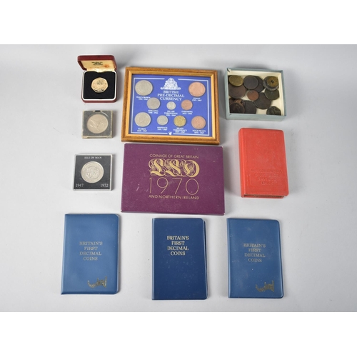 109 - A Collection of Various Coin Sets, Crowns, Mixed Coins and a Savings Bank