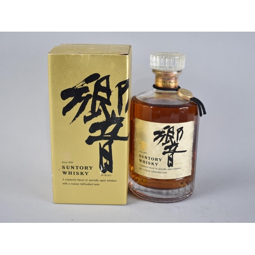 143 - A Single Bottle of Hibiki Suntory Blended Japanese Whisky with Cardboard Container