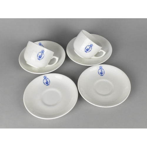 154 - A Collection of Two Cups and Four Saucers by Royal Grafton for The Royal Australian Navy