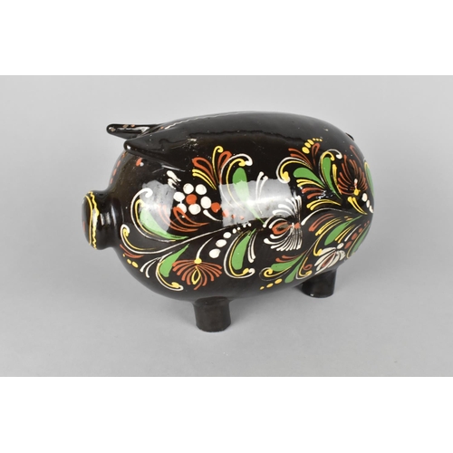 157 - A Glazed Terracotta Piggy Bank, 28cms Wide