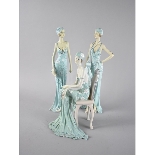 169 - A Collection of Three Modern Resin Figural Ornaments, Tallest 31.5cms High