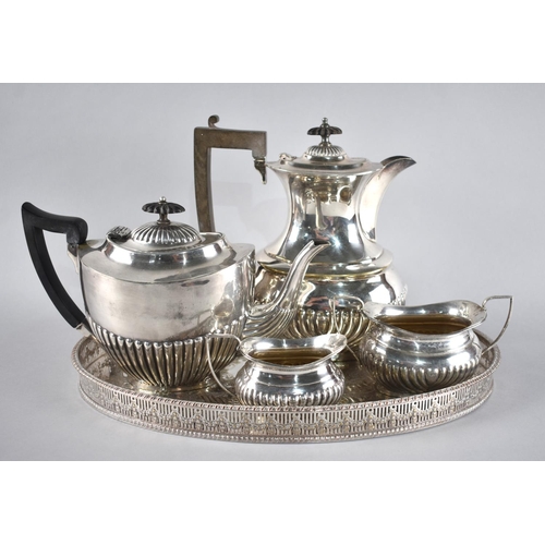 172 - A Collection of Various Silver Plate to include Three Piece tea Service, Teapot and Unrelated Oval G... 