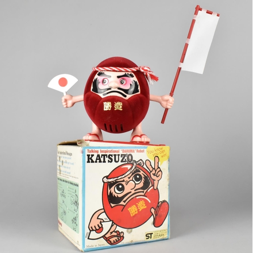 179 - A Modern Japanese Boxed Daruma Robot, Katsuzo with Four Inspirational Messages, Untested