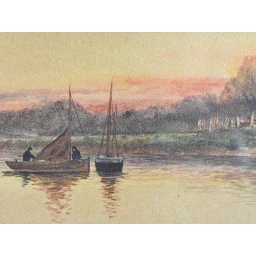 186 - A Pair of Gilt Framed Prints Depicting River Scenes after A Clifford, 52x16cms