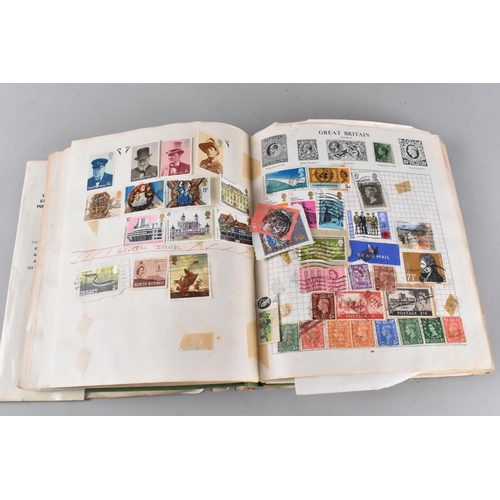 187 - A Schoolboy Stamp Album and Contents together with a Royal Mail 1987 Special Stamp Programme