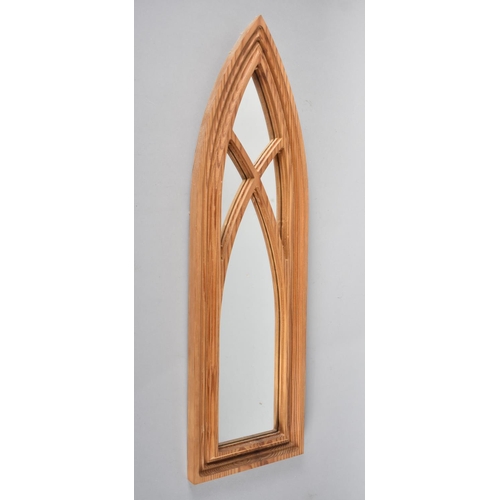 195 - A Modern Gothic Style Arched Wall Mirror, 65cms High