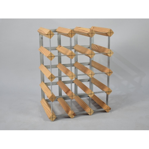 219 - A Modern Fifteen Bottle Wine Rack