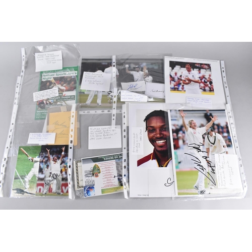 262 - A Collection of Various Autographs and Signed Photographs of Cricket Stars to include Derek Randall,... 