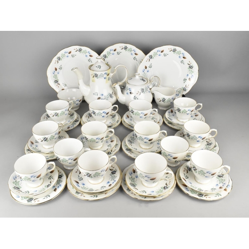 275 - A Large Colclough Linden Tea Set to Comprise Fourteen Cups, Thirteen Plus One Saucers, Twelve Side P... 