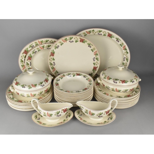 281 - A Large Wedgwood Queen's Ware Provence Dinner Service to Comprise Three Graduated Platters, Two Larg... 