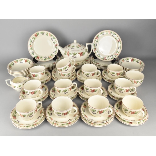 282 - A Large Wedgwood Queen's Ware Provence Tea Set to Comprise Cups, Saucers, Side Plates, Small Plates,... 