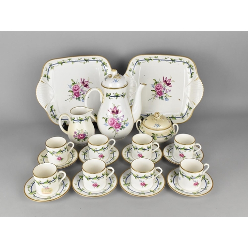 285 - A Royal Worcester Sheridan Coffee Set to Comprise Eight Coffee Cans, Eight Saucers, Two Cake Plates,... 