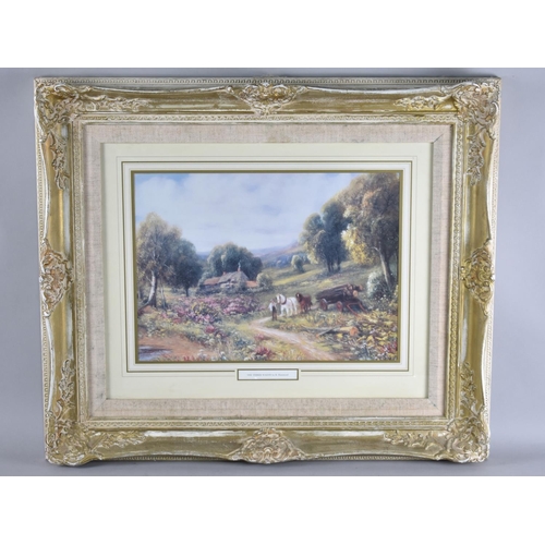 298 - A Framed R Hammond Print, The Timber Wagon, Subject 39x29cm