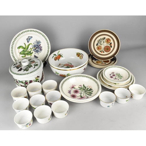 305 - A Collection of Ceramics to Comprise Portmeirion Botanic Garden Lidded Pot, Plates, Bowls, Royal Wor... 