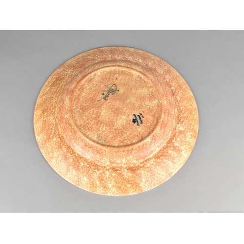 A Crown Ducal Charlotte Rhead Tube Lined Plate with Stylised Flowers ...