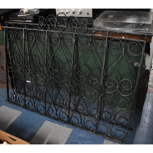 468 - A Pair of Black Painted Garden Gates, 138cm wide