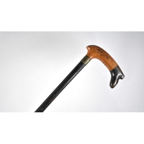 81 - A Vintage Walking Stick with Novelty Carved Handle in the Form of a Boot