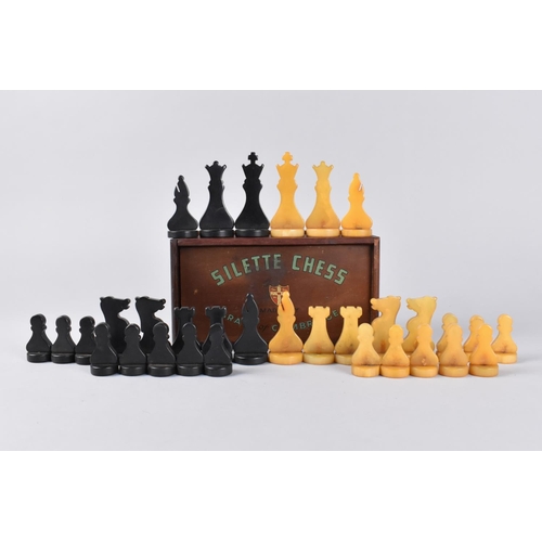 91 - An Art Deco Silette Catalin Bakelite Chess Set by Grays of Cambridge, C.1930 with Original Box, Comp... 