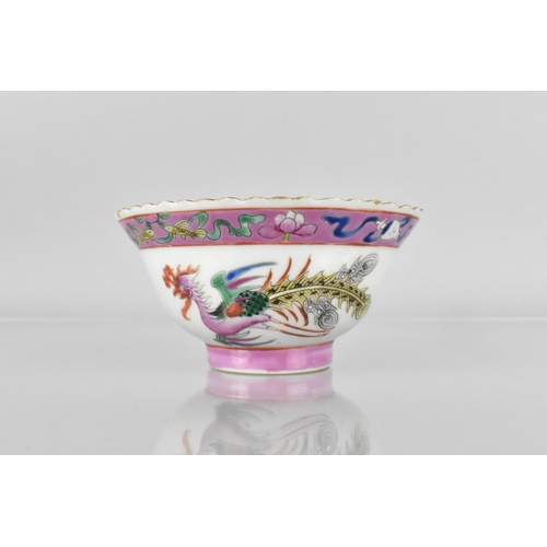 392 - A Straits Chinese Nyonya Porcelain Tea Bowl, Decorated in The Famille Rose Palette with Phoenix and ... 
