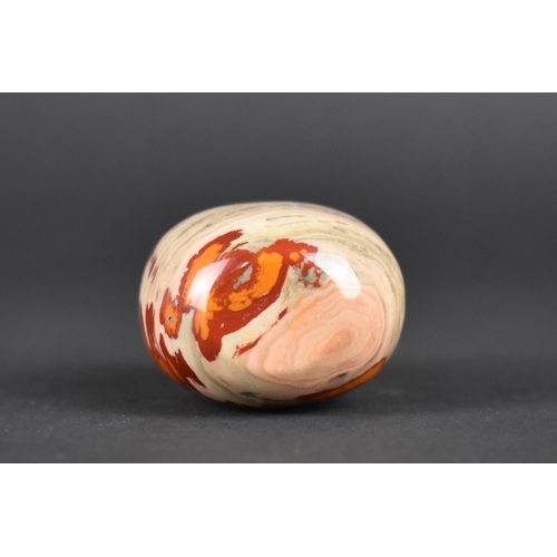 371 - A Chinese Carved Hardstone Snuff With Red, Grey and Brown Inclusions, 6cm High