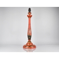 An Early 20th Century Chinoiserie Red Lacquered Table Lamp with ...