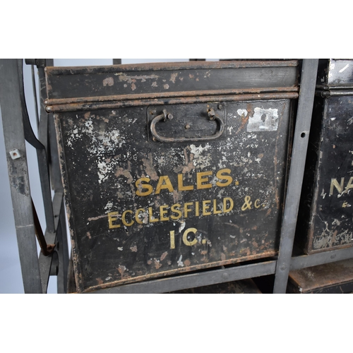 152 - A Set of Four Late 19th Century Tin Deed Boxes with Makers Label for George Cooper Manufacturer Wick... 