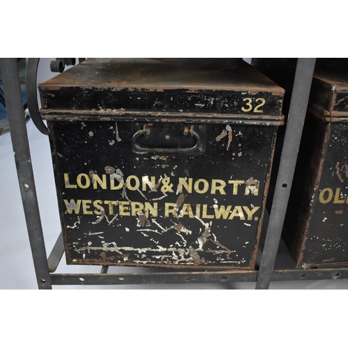 152 - A Set of Four Late 19th Century Tin Deed Boxes with Makers Label for George Cooper Manufacturer Wick... 