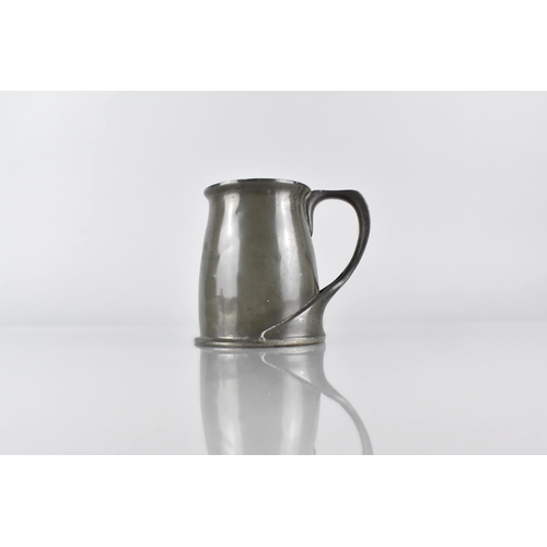 133 - Archibald Knox (1864-1933) for Liberty, A Pewter Tankard Having Stylised Sinuous Strap Handle, Stamp... 