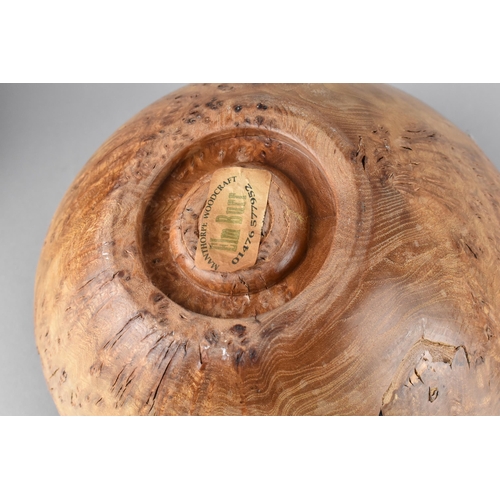 97 - Two Pieces of Turned Burr Elm Comprising a Vase, 10cm High , Signed and Dated in Pencil, 'Burr Oak (... 