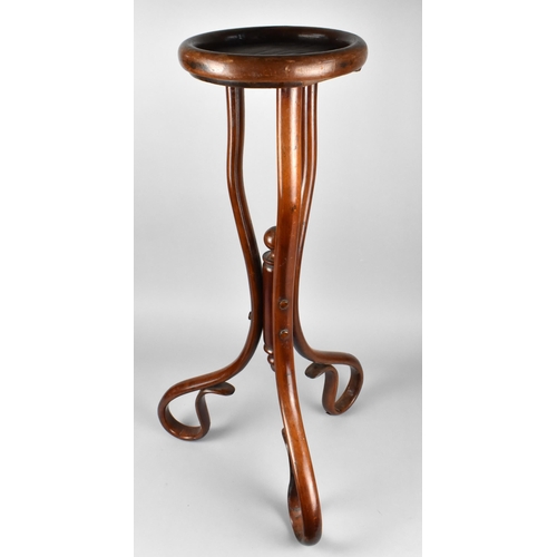 86 - A Late Victorian/Edwardian Bentwood Torchere Stand, 80cm High