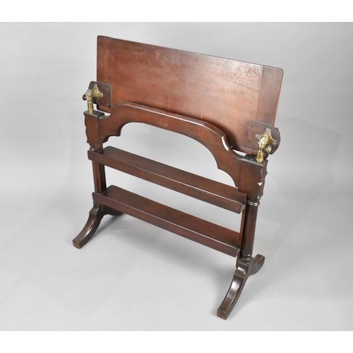 38 - A 19th Century Mahogany Architects Table with Adjustable Top Over Two Tiers Having Galleried Backs o... 